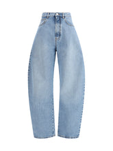 ALAIA 36 rounded denim trousers
