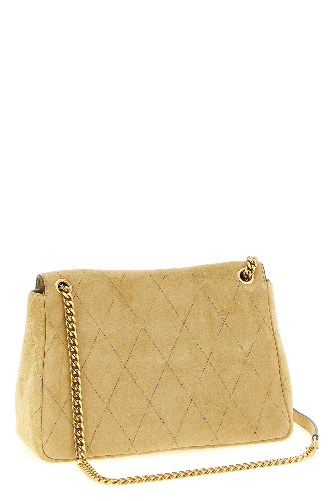TORY BURCH OS charlie medium suede shoulder bag