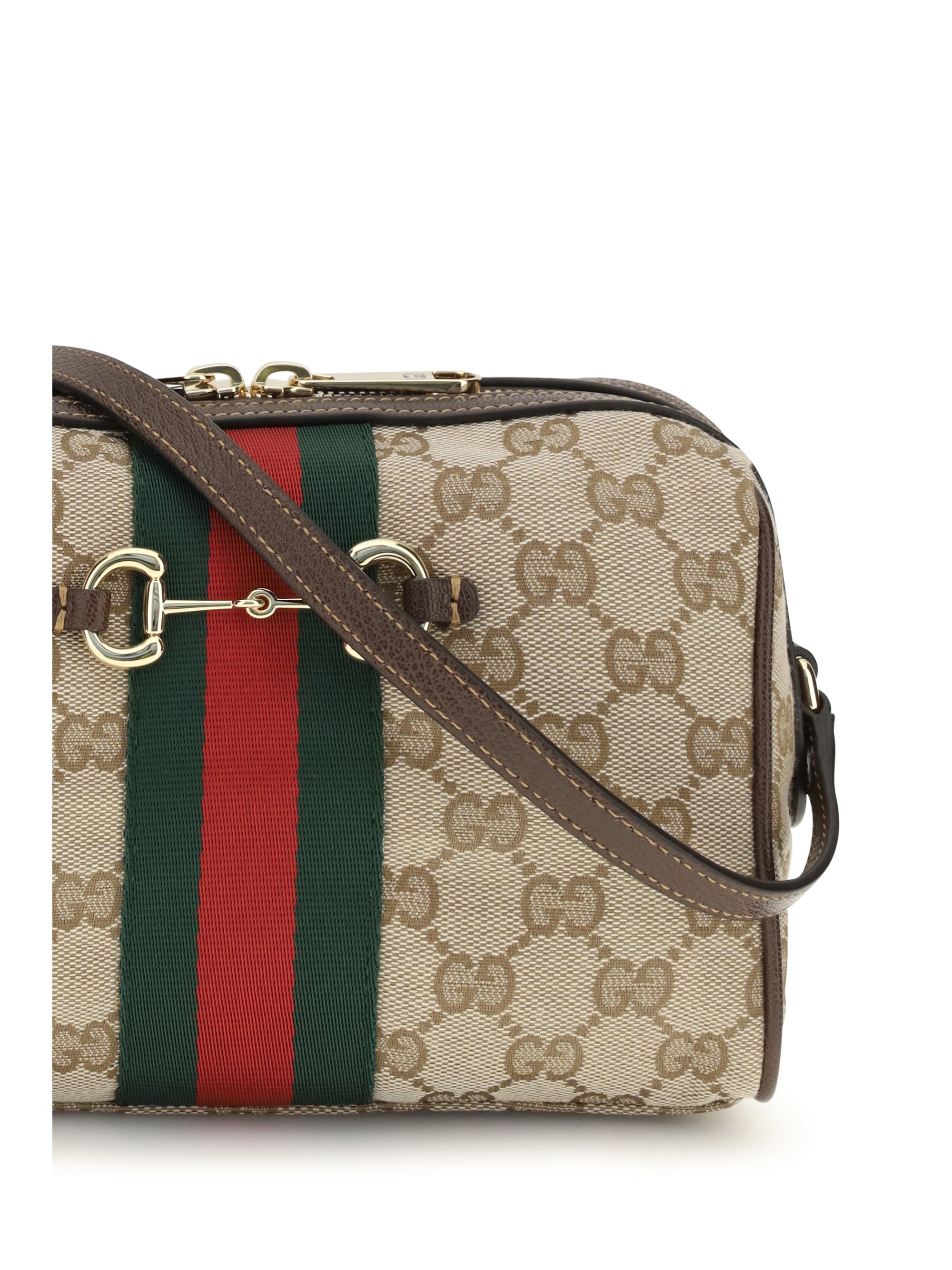 small horsebit web camera bag shoulder bag