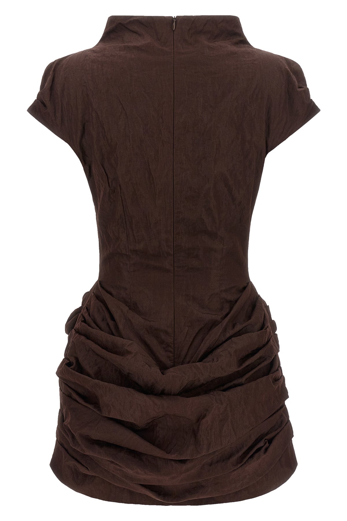 the magda butrym 48 mini dress stands out as a study on architectural volumes