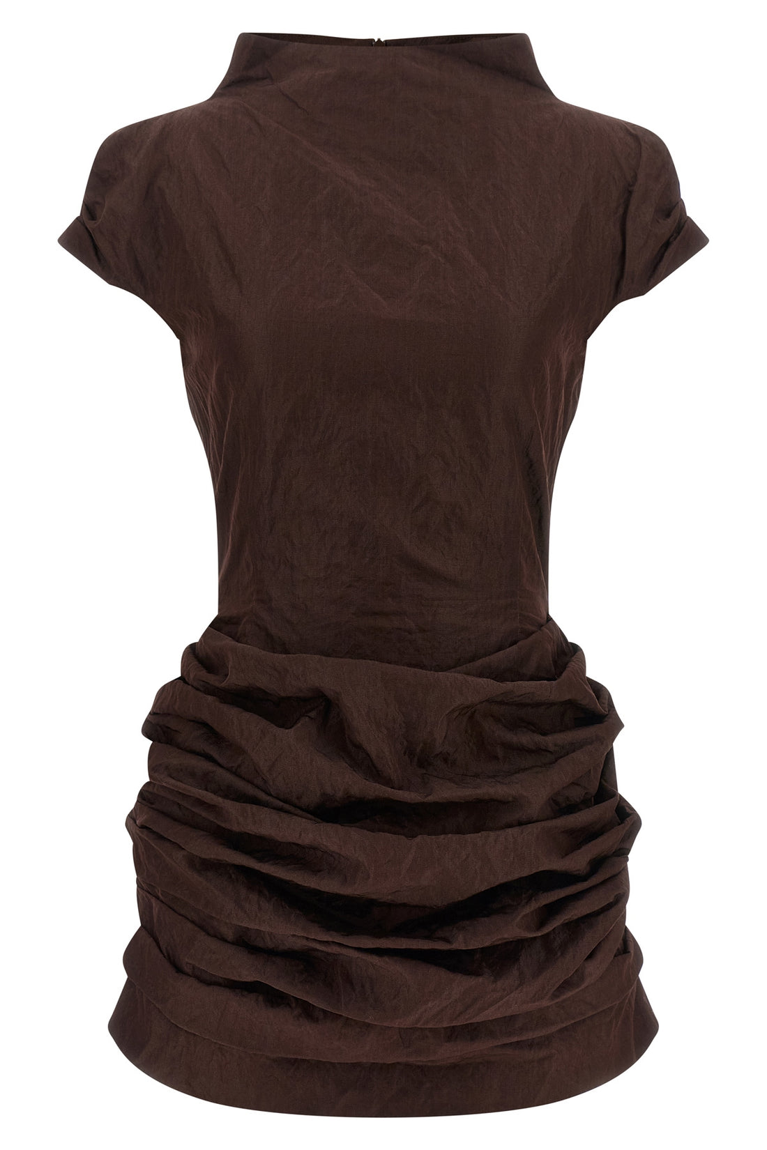 MAGDA BUTRYM 34 the magda butrym 48 mini dress stands out as a study on architectural volumes