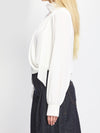 blusa incrociata con sciarpina
