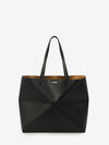 large horizontal puzzle fold tote bag