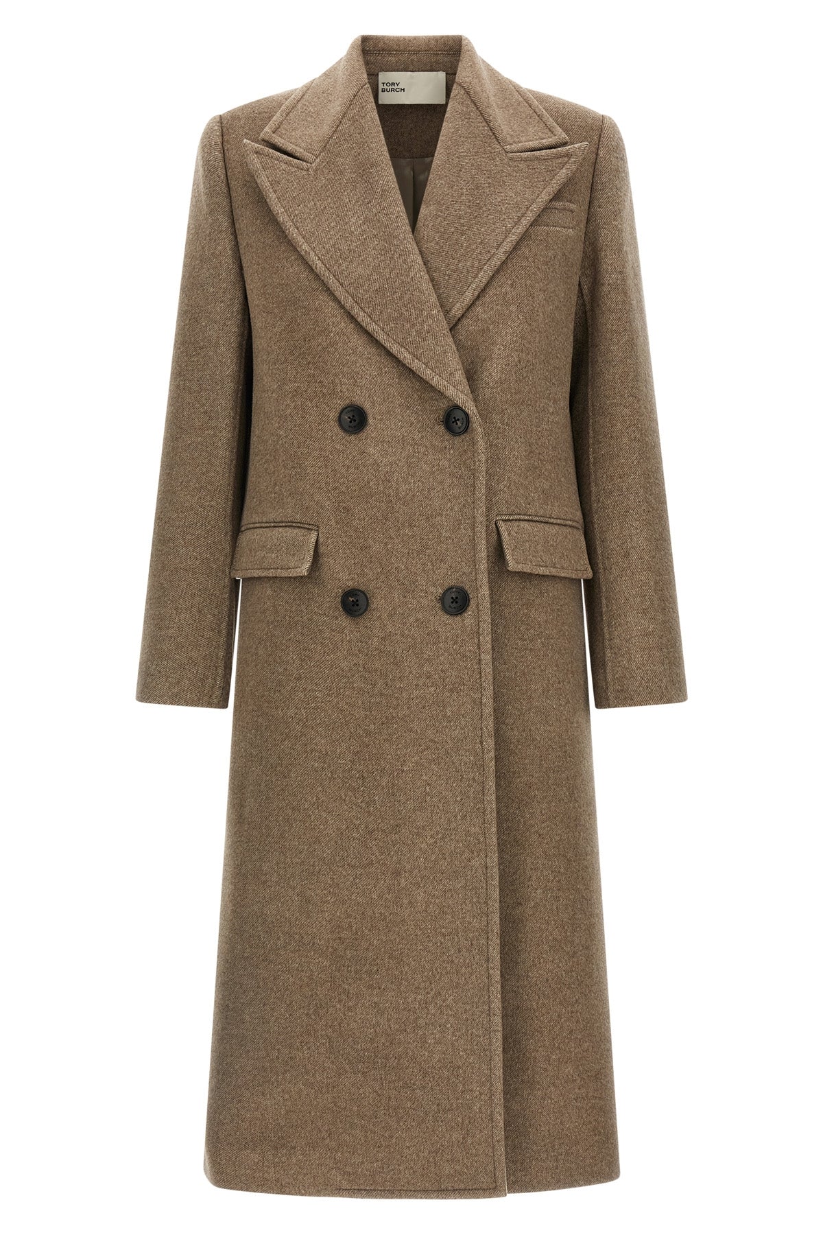 the tory burch coat defines a new concept of outerwear through sartorial volumes