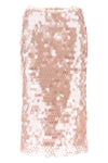 the tory burch skirt redefines the codes of the evening through a complex materi