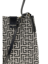 BALMAIN OS release jacquard and leather bucket bag
