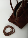 la passeggiata top handle light choco bag mini