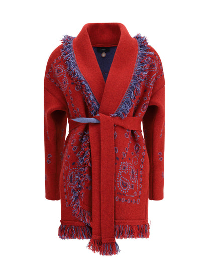 ALAIA M bandana jacquard cardigan