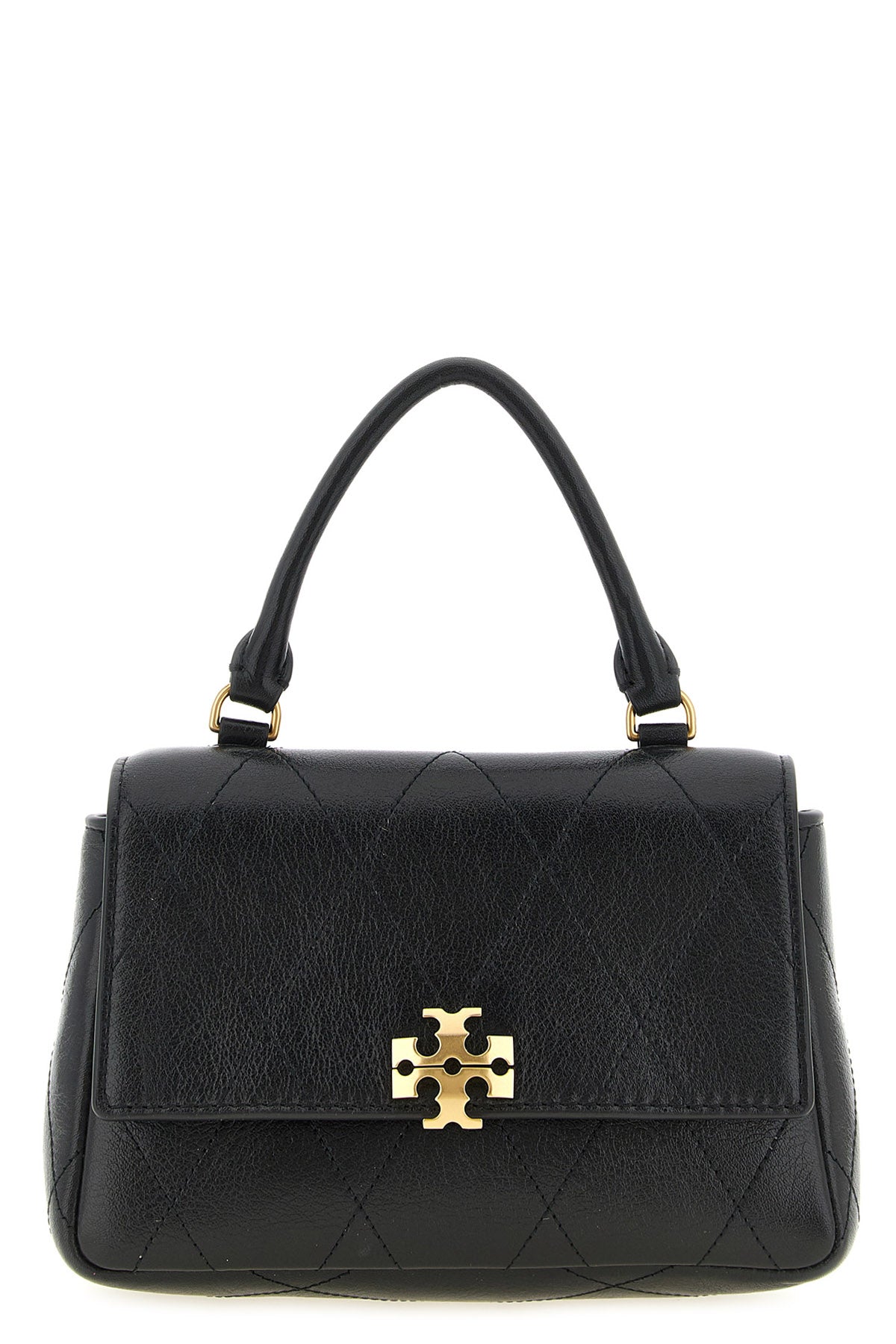 the tory burch charlie quilted top handle chain wallet handbag is made of textur