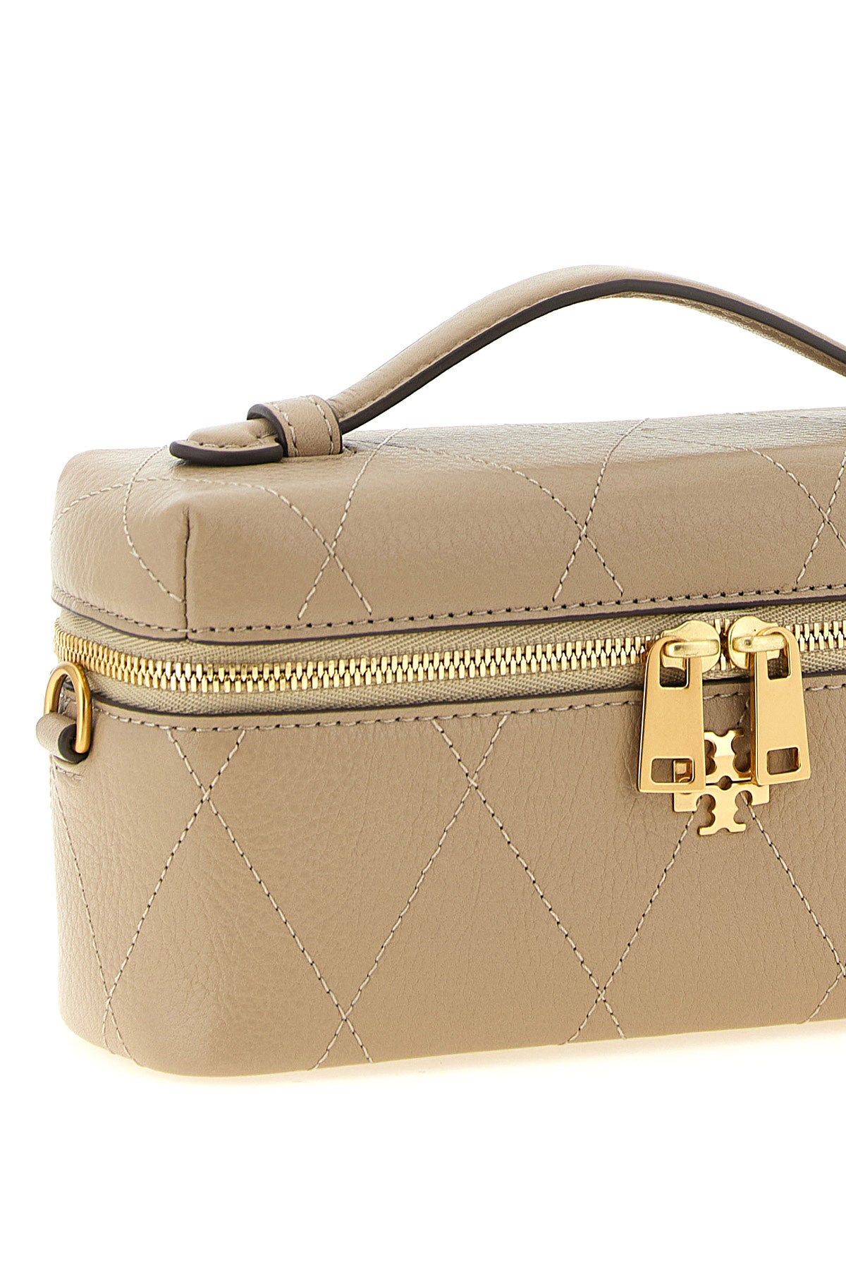 the tory burch charlie quilted east-west vanity case bag stands out for its stru
