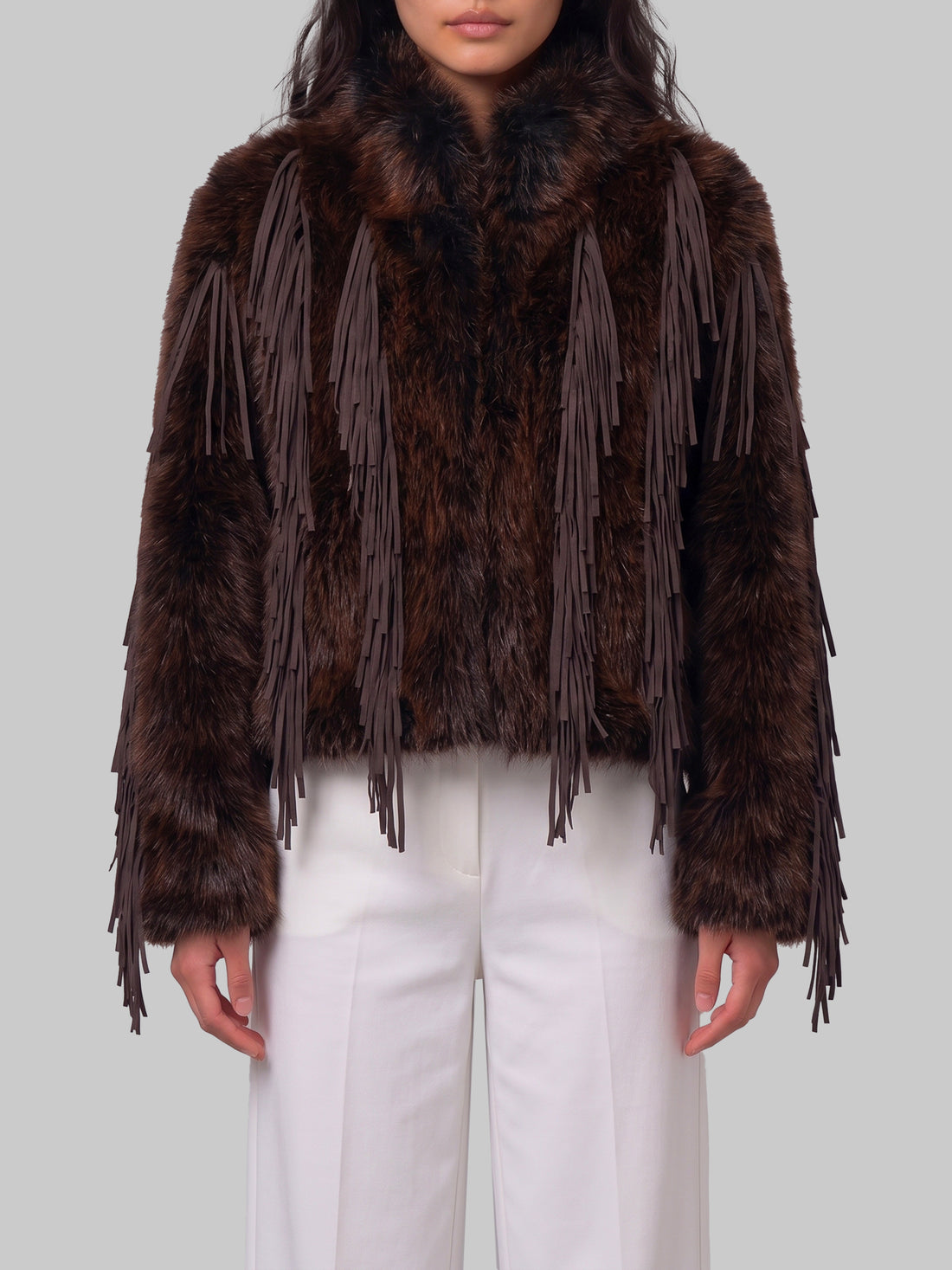 UNCOMMON 40 faux fur jacket with fringe