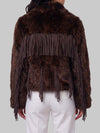 faux fur jacket with fringe