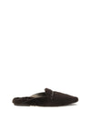 shearling ballerinas with precious bar