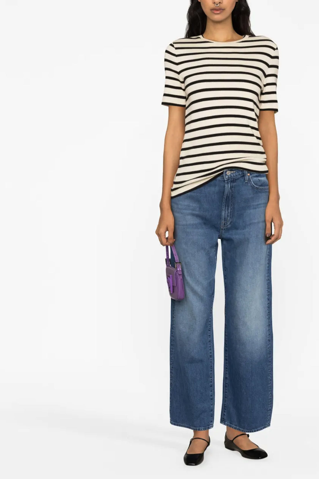 MOTHER 24 the dodger ankle stonewashed cotton denim jeans