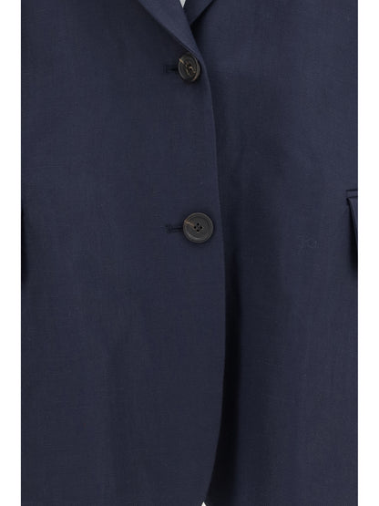 BRUNELLO CUCINELLI 38 fluid viscose and linen twill jacket