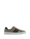 sneakers with gg monogram and web detail