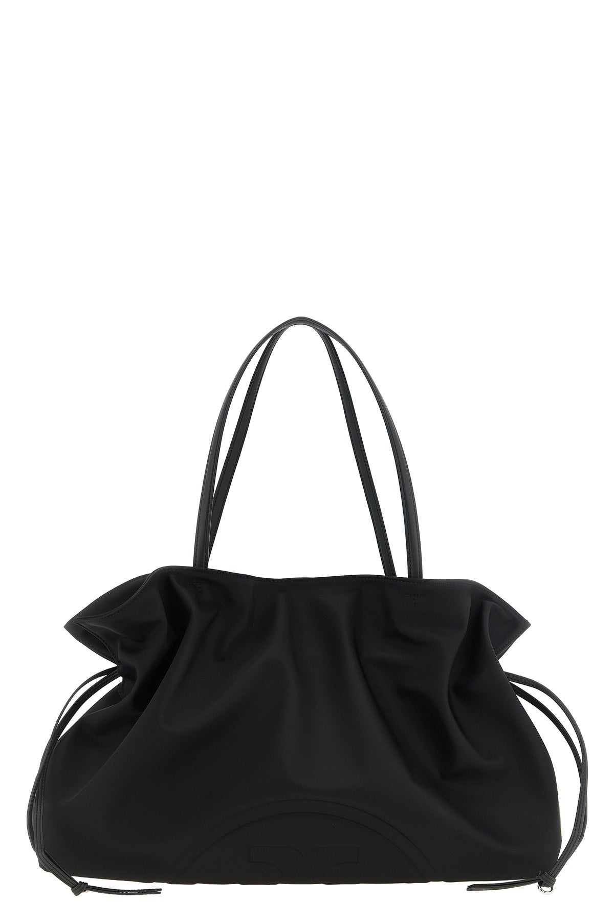 the tory burch ella drawstring shoulder bag redefines everyday volumes through