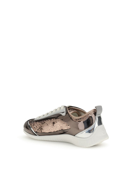 PINKO 36 sequined mirror fabric reby 10 sneakers 