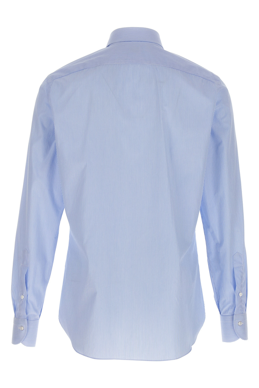 BORRIELLO 42 cm spaccanapoli striped cotton twill shirt