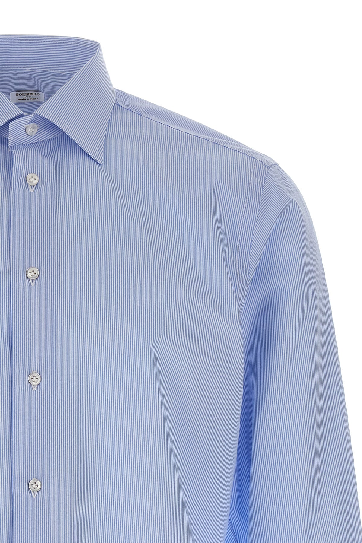 spaccanapoli striped cotton twill shirt