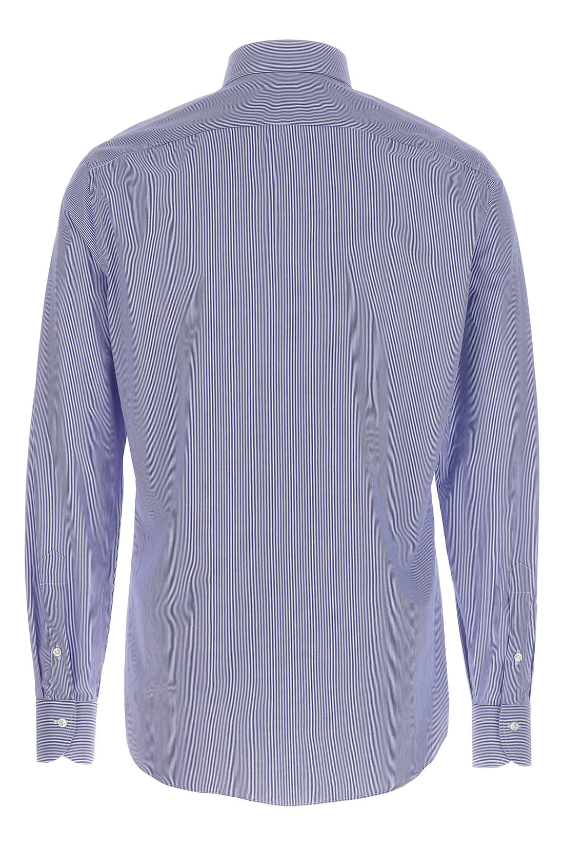 BORRIELLO 41 cm spaccanapoli striped cotton twill shirt