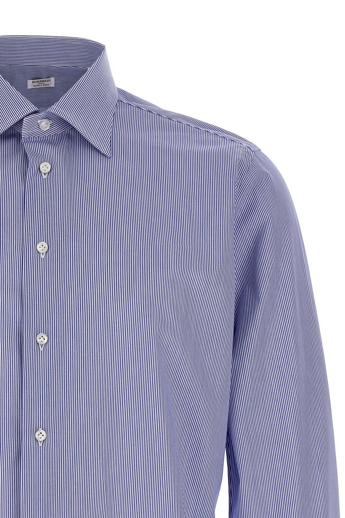 spaccanapoli striped cotton twill shirt