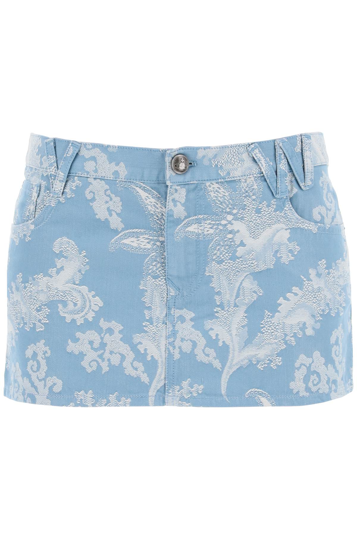 cotton jacquard foam mini skirt