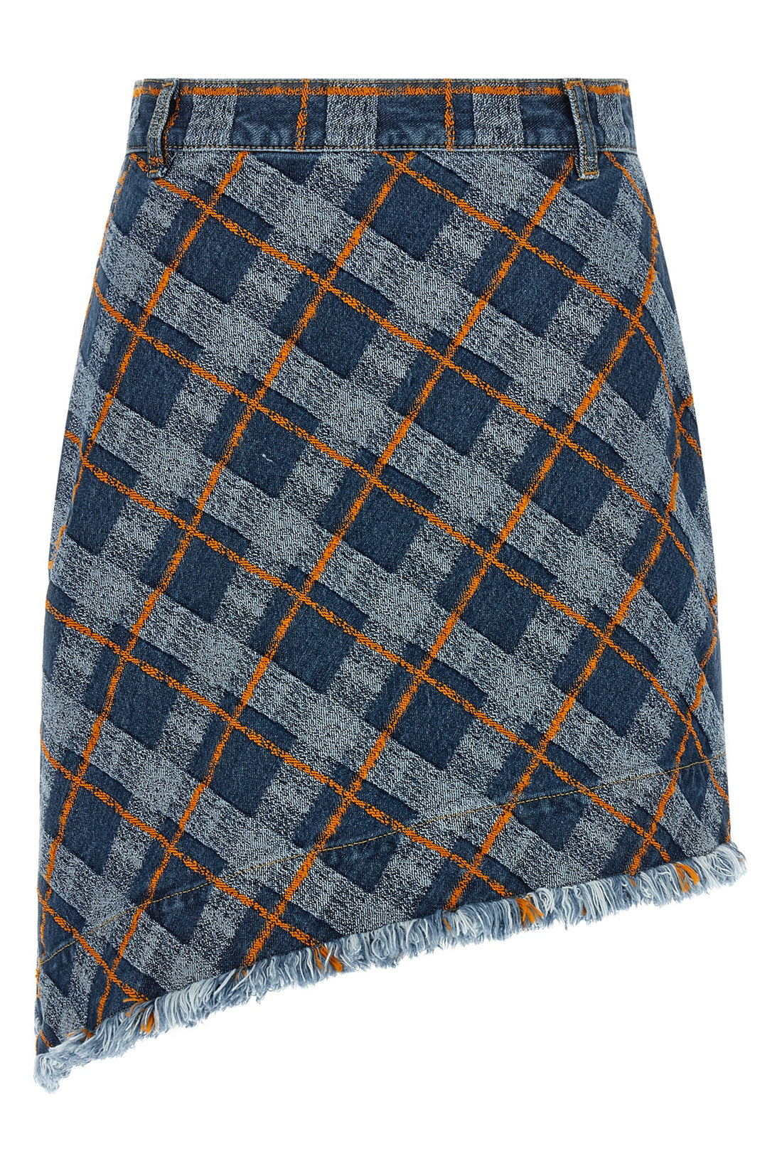 VIVIENNE WESTWOOD 29 sailor mini skirt in jacquard tartan denim cotton denim
