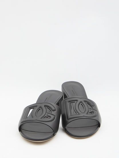 DOLCE&amp;GABBANA 36 calfskin slides