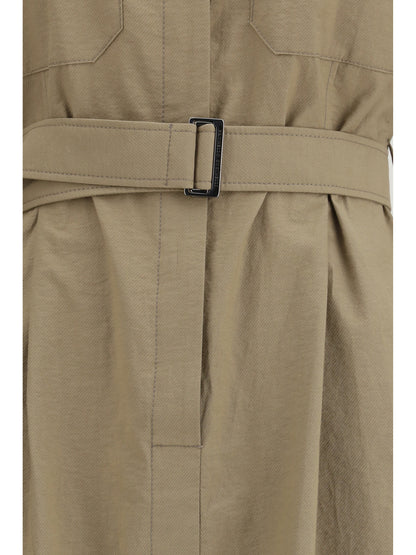 BRUNELLO CUCINELLI L pocket belted midi dress