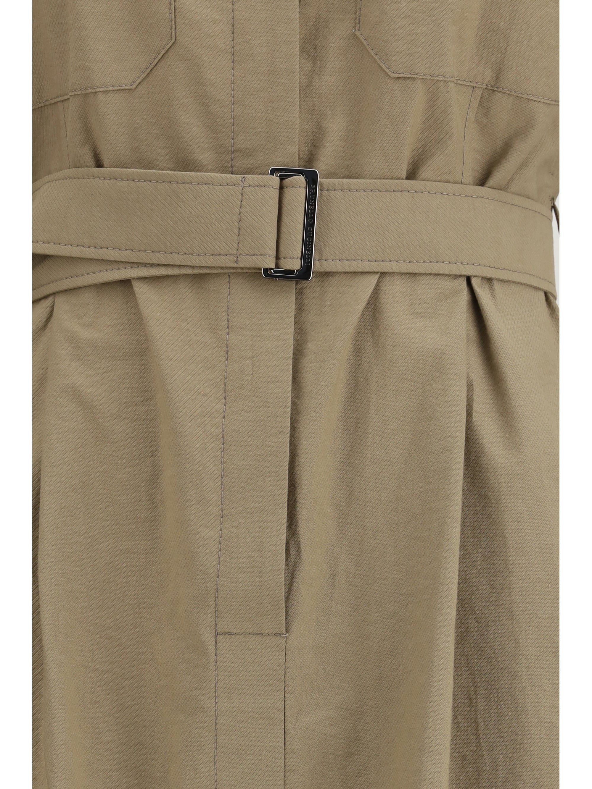 pocket belted midi dress
