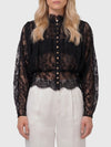 lace high neck blouse