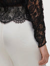 lace high neck blouse