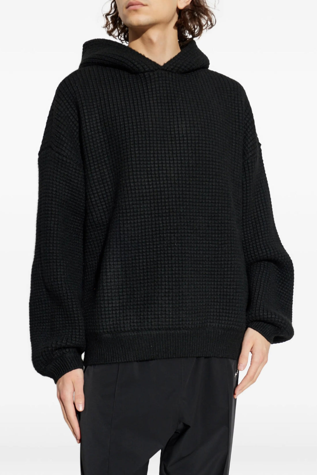 FEAR OF GOD ESSENTIAL M 90s hoodie in heavy waffle fabric