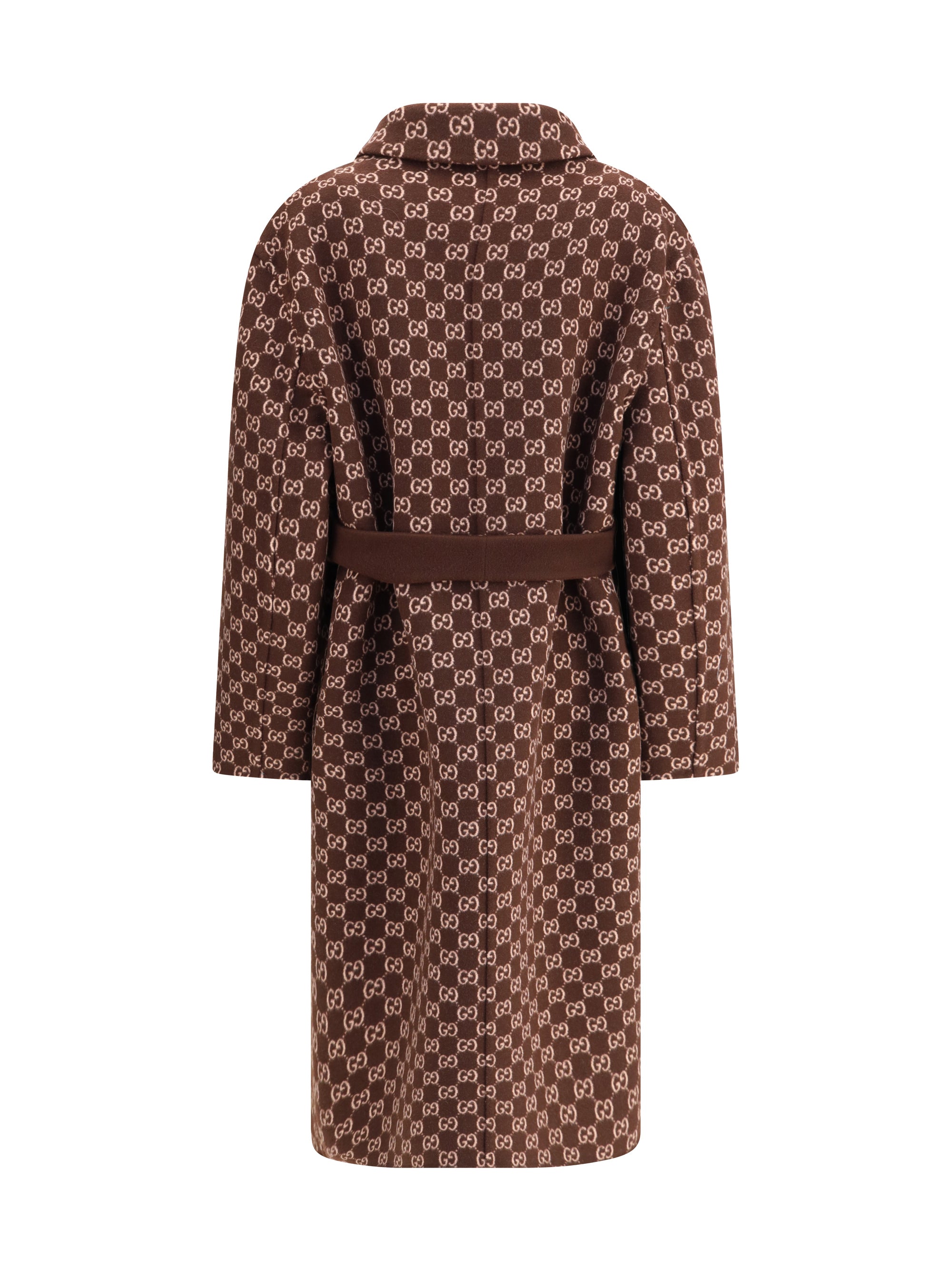 GUCCI 40 silk and wool reversible coat