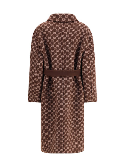 GUCCI 40 silk and wool reversible coat