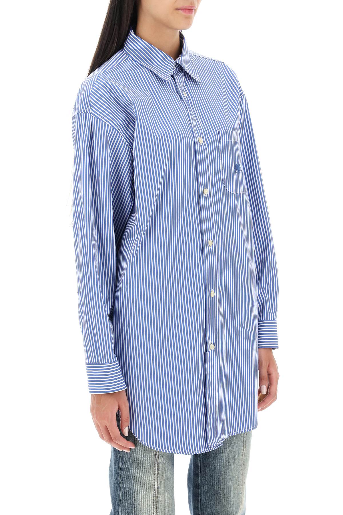 striped poplin shirt