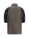 nylon and cotton jacket with three-quarter sleeves