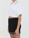 cropped cotton polo shirt