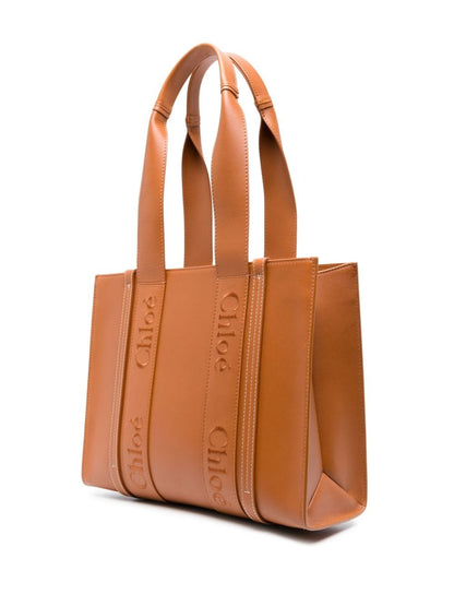 Woody Medium Leather Tote