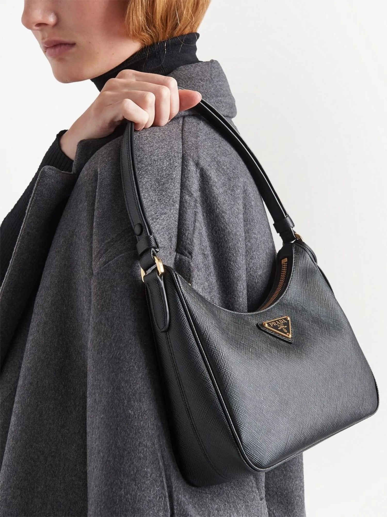 Re-Edition Mini Saffiano Leather Shoulder Bag