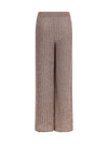 tailored pants in lamé viscose with sequins