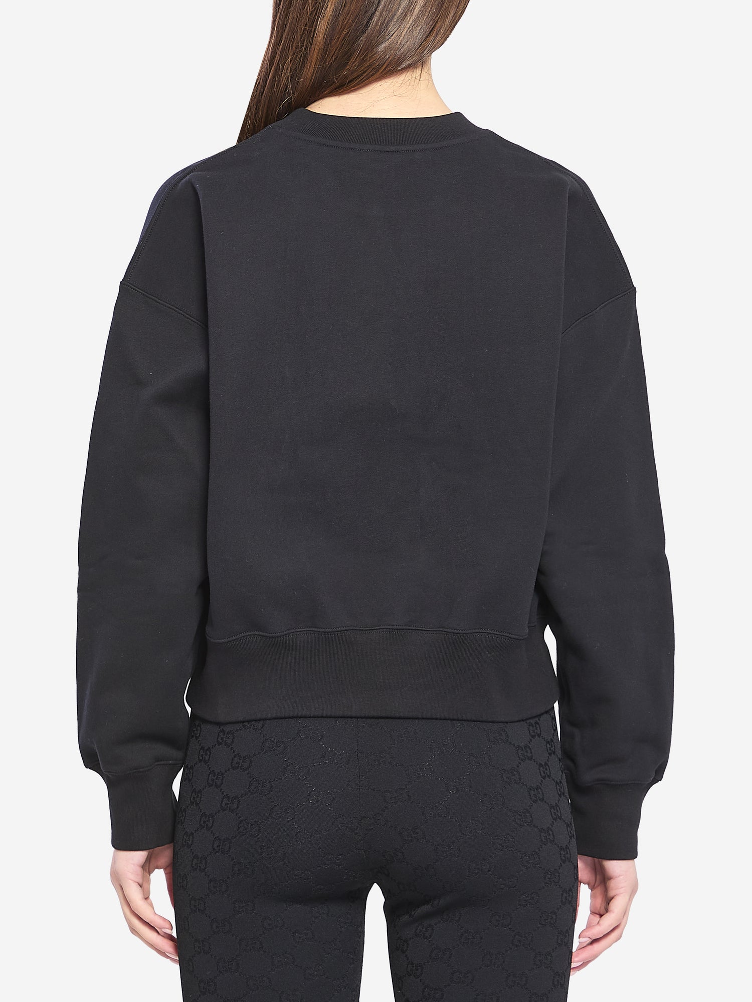 GUCCI S cotton jersey sweatshirt with embroidery