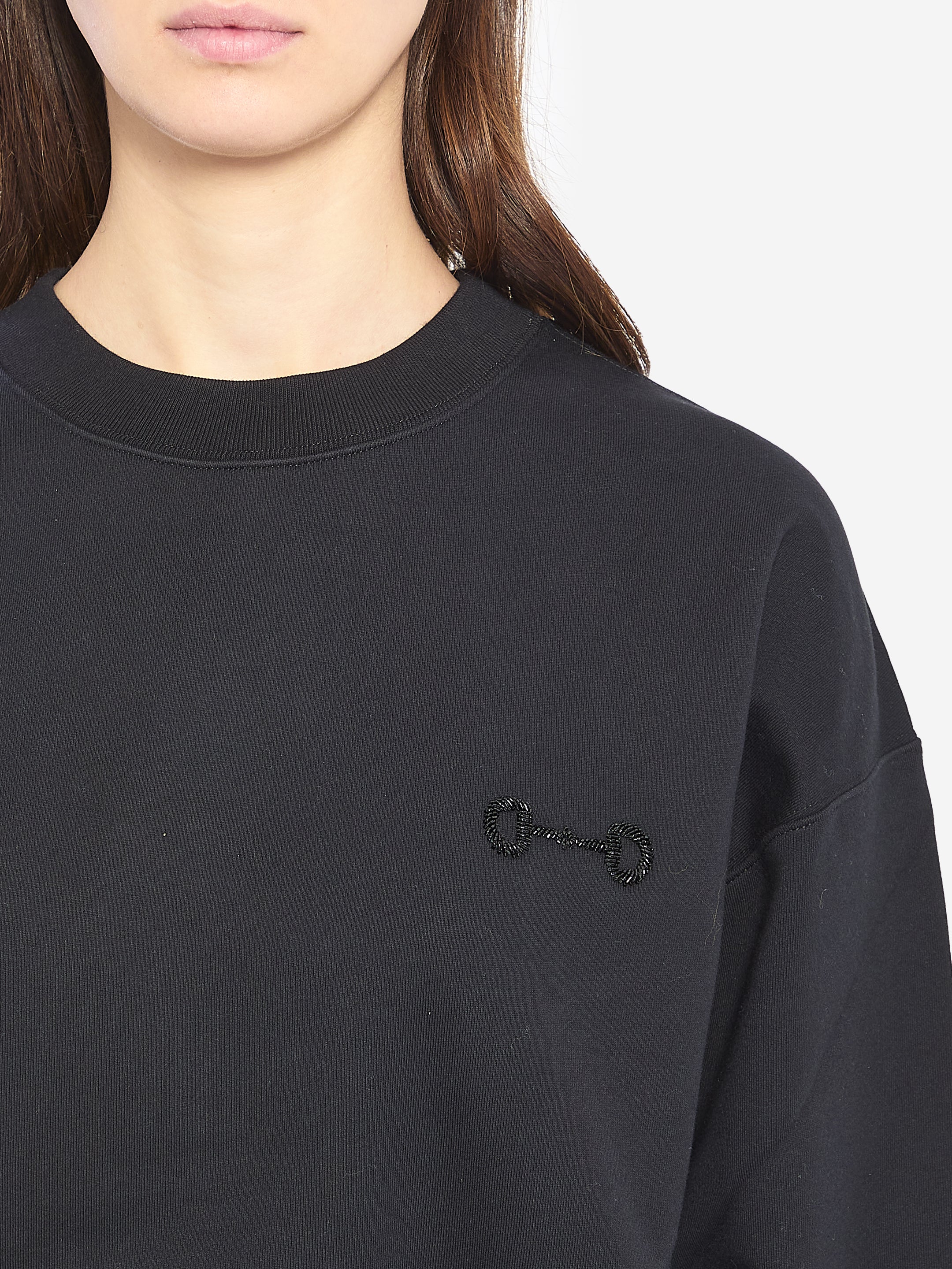 GUCCI S cotton jersey sweatshirt with embroidery