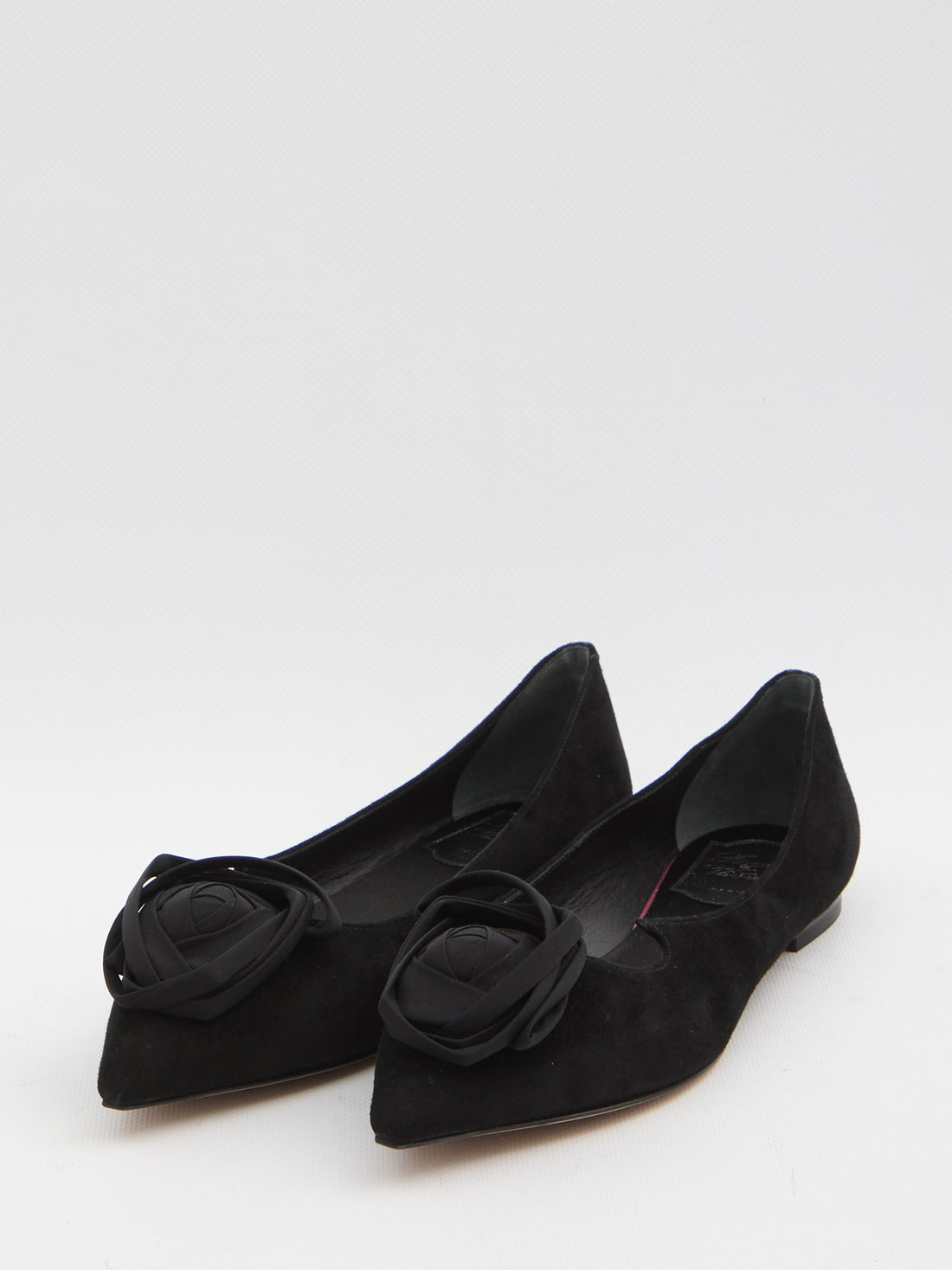 ROGER VIVIER 36 i love vivier ballerinas with rose