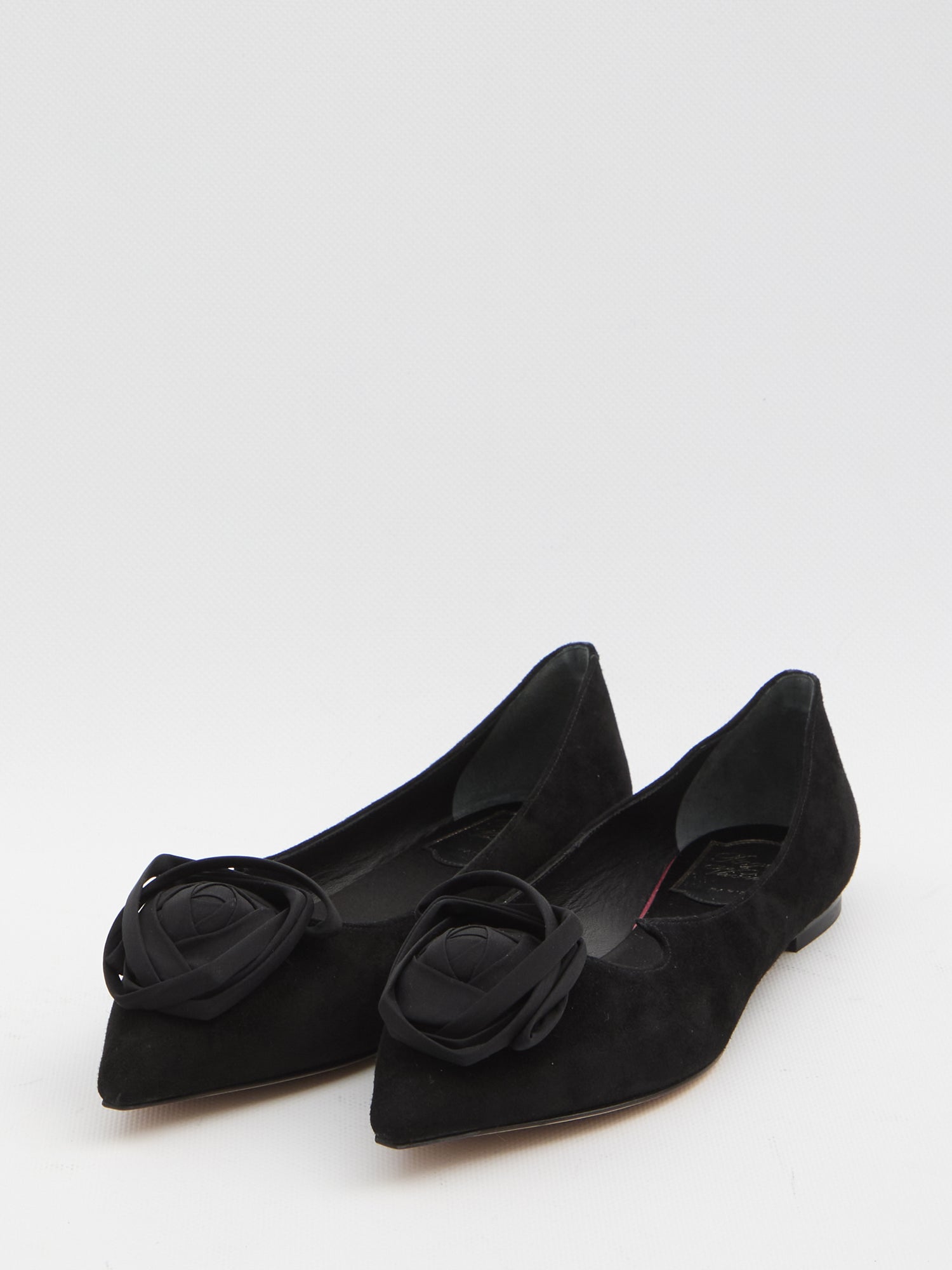 ROGER VIVIER 36 i love vivier ballerinas with rose
