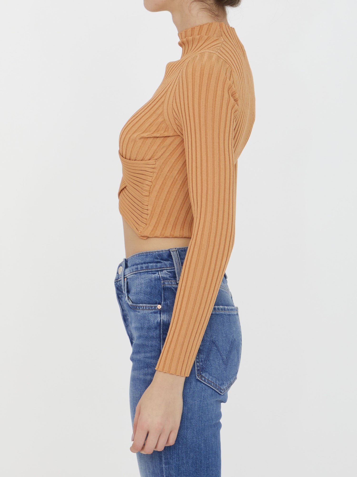 STELLA MCCARTNEY 42 cropped ribbed jumper