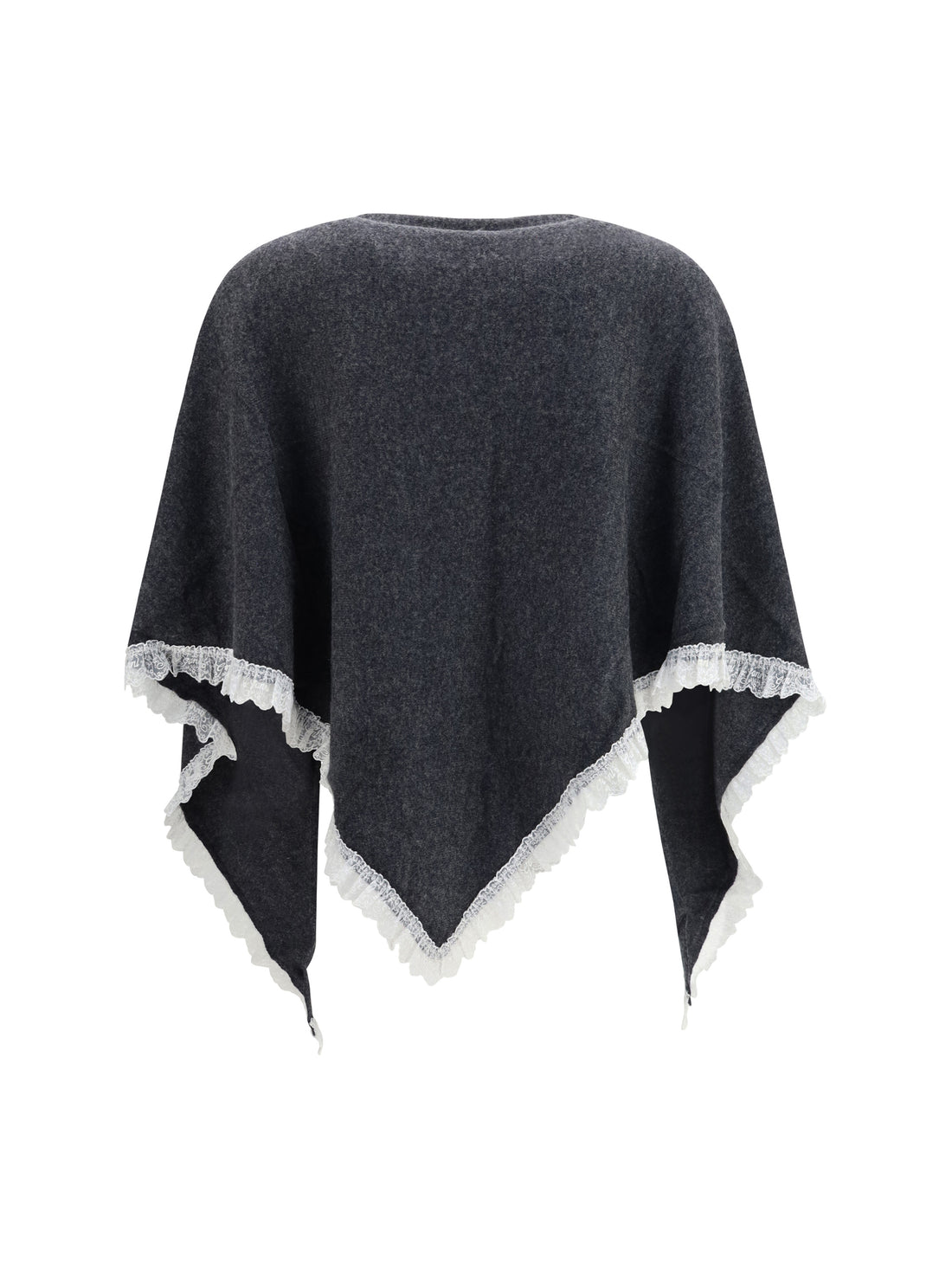 GANNI OS openwork wool cape
