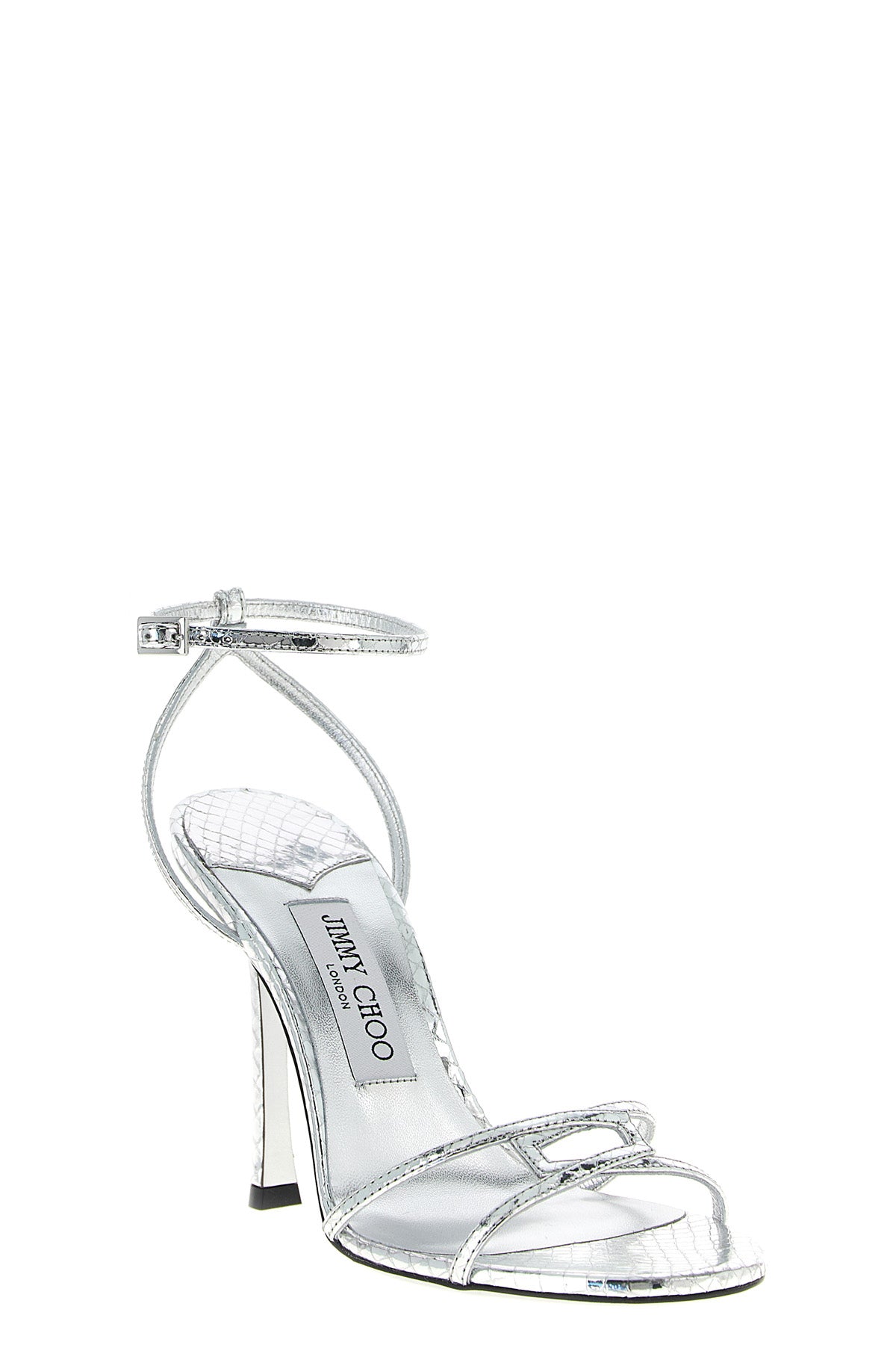 1998 leo candy paper-effect leather sandals