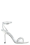 1998 leo candy paper-effect leather sandals